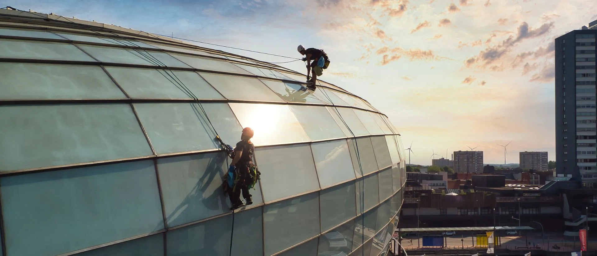 Reinigung des Klimahauses